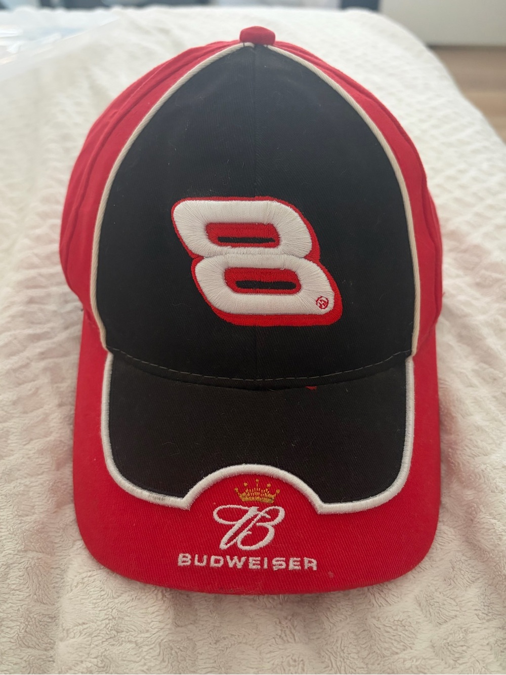 Red and Black signed NASCAR Hat